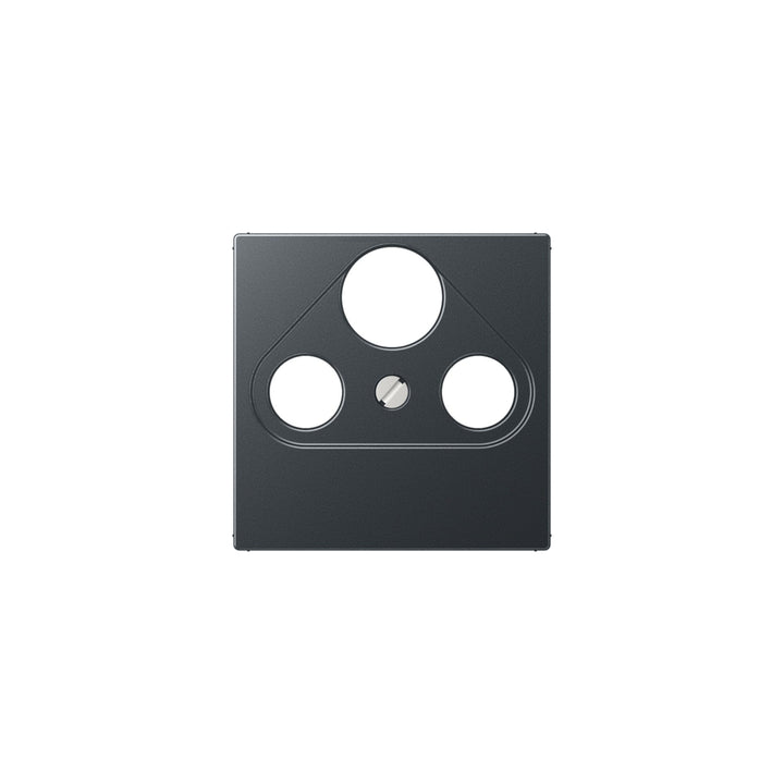 JUNG Platte P/Buchse Antenne TV FM SAT, Anthrazit