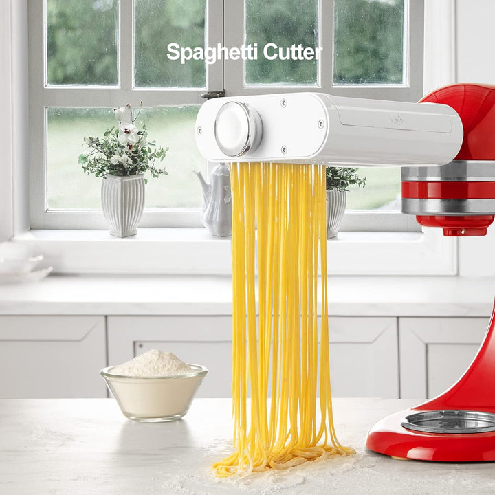 Antree 3-in-1 Roller- und Schneide-Aufsatz-Set für KitchenAid Standmixer, inklusive Nudelblech-Rolle