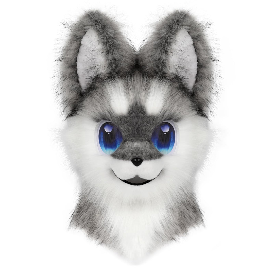 Tier Vollkopf Hund Maske Fursuit Therian Plüsch Realistische Masken für Party Halloween Cosplay Kost
