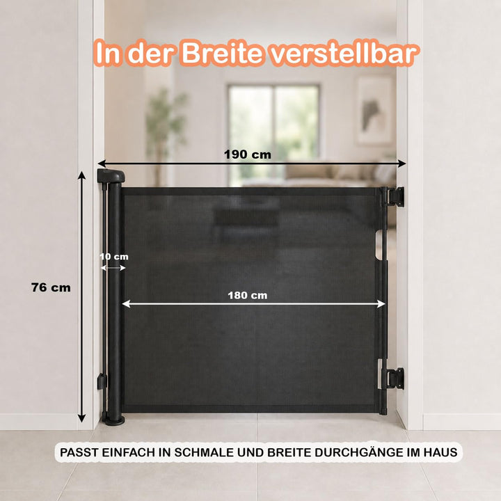 Treppenschutzgitter Ausziehbares – Türschutzgitter Ausziehbares – Sicherheitsgitter für Baby &amp; Haust