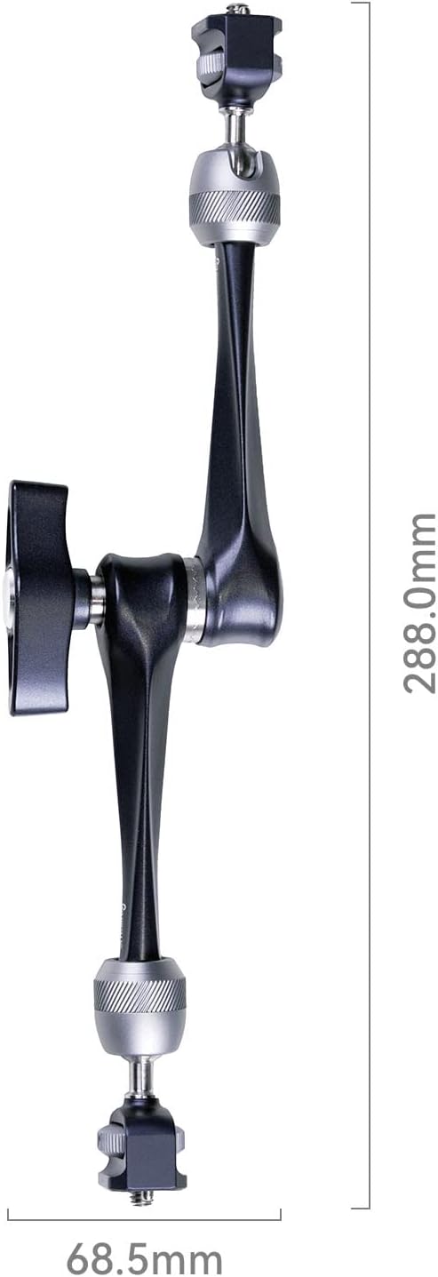 SMALLRIG Rosette Magic Arm 11 Zoll mit Kugelkopf, 1/4"-20 Schrauben und Anti-Twist-Pins, für iPads/M