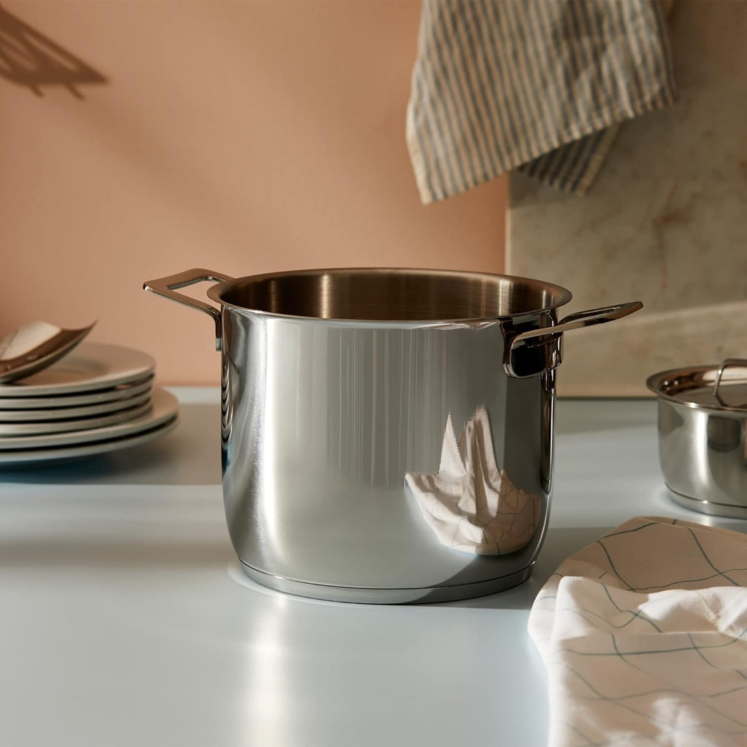 Alessi POTS & Pans Topf, Edelstahl, Silber, 20 cm, 20 cm