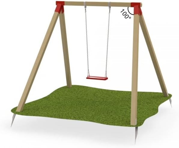 TRIBECCO® Vierkant Schaukelverbinder 90/90mm (100°, Rot) aus pulverbeschichtetem Stahlblech für Gart
