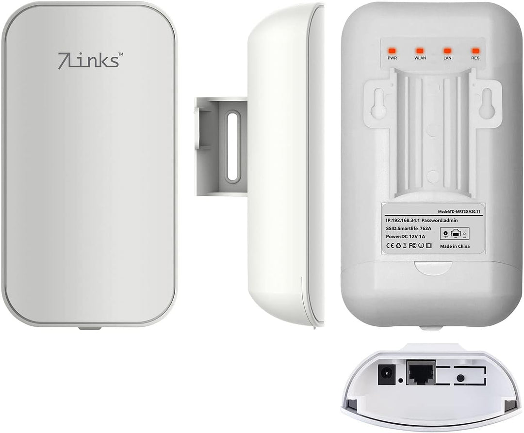 7links WLAN Verstärker Outdoor: Outdoor-WLAN-Repeater, 1.200 Mbit/s, Dual-Band 2,4+5,0 GHz, App, 80