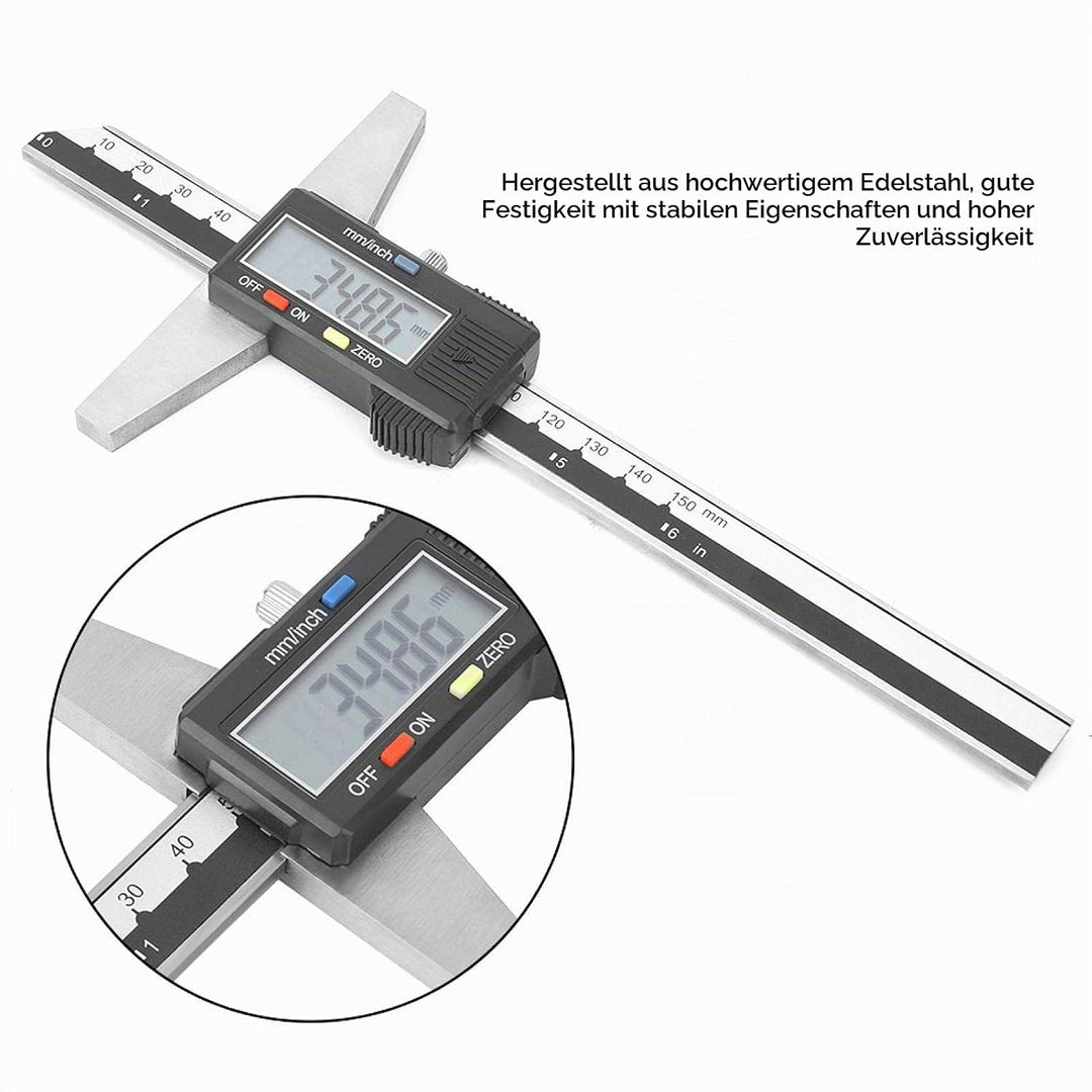 Digital Messschieber, 0-150mm Schieblehre Messwerkzeuge 0,01 mm Hochgenauer Edelstahl Digitaler Tief