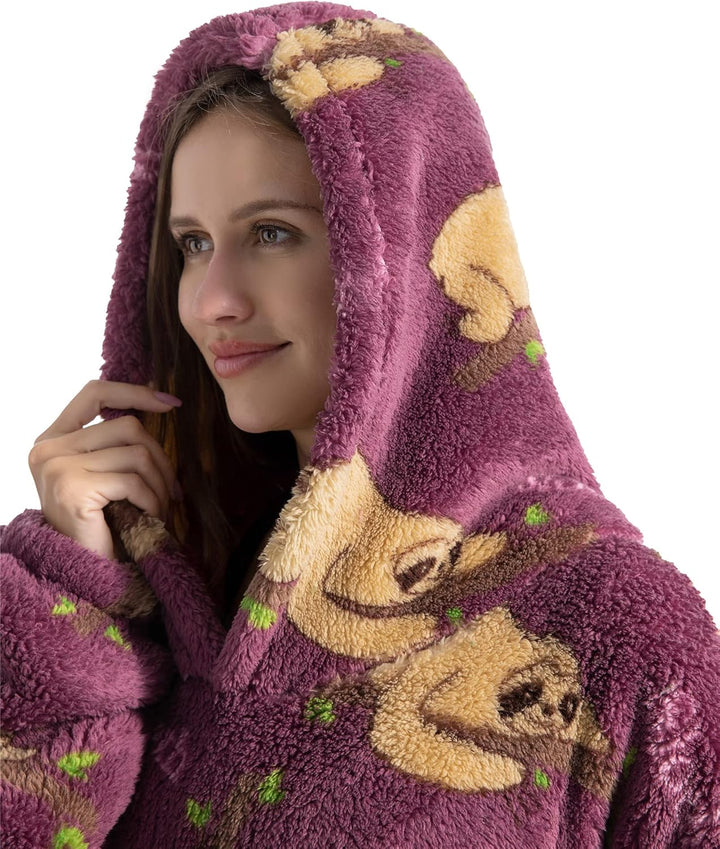 Verlängert Übergrosse Hoodie Decke,Decken Hoodie Damen mit Tasche und Kapuze,Superweiche und Warme K