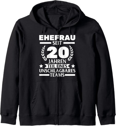 20. Hochzeitstag Porzellanhochzeit Ehepaar Kapuzenjacke