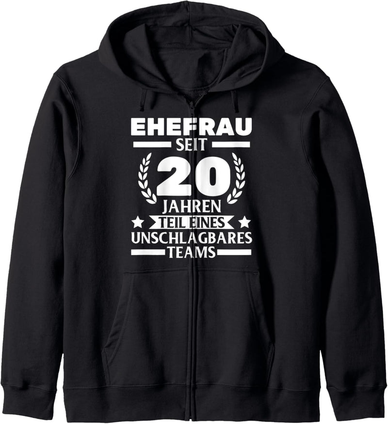 20. Hochzeitstag Porzellanhochzeit Ehepaar Kapuzenjacke