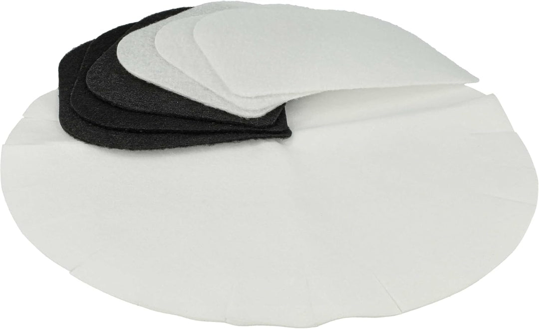 vhbw 12x Papierfilter, 6X Fettdunstfilter, 6X Aktivkohlefilter Ersatz für DeLonghi F8-F1000 für Frit