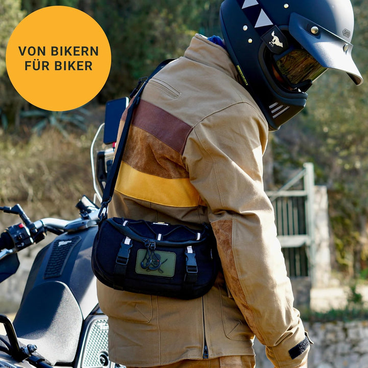 ODINSBERG 3L Multifunktionale wasserdichte Lenkertasche Motorrad Lenkertasche Fahrrad Ebike Gepäckro