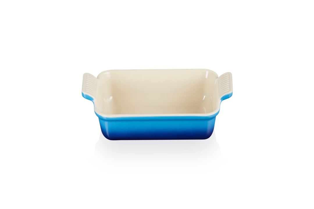 Le Creuset Rechteckige Auflaufform Tradition aus Steinzeug, 26 cm, 2.4 Liter, Azure, 71102262200001