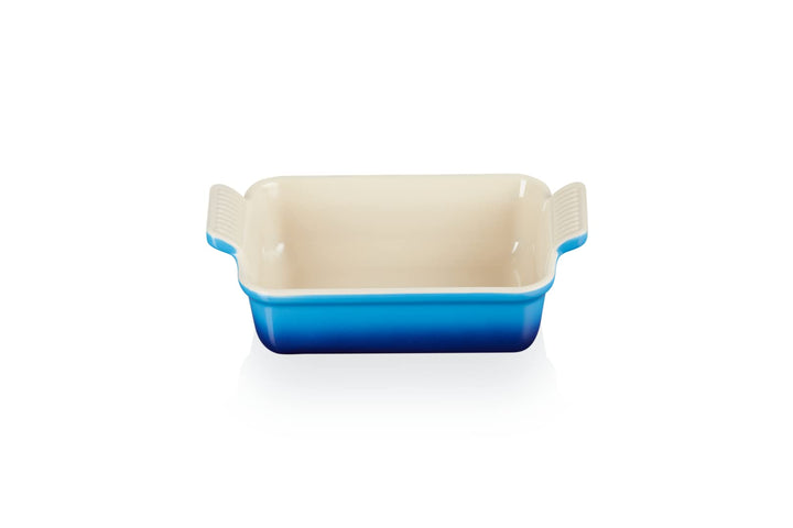 Le Creuset Rechteckige Auflaufform Tradition aus Steinzeug, 26 cm, 2.4 Liter, Azure, 71102262200001
