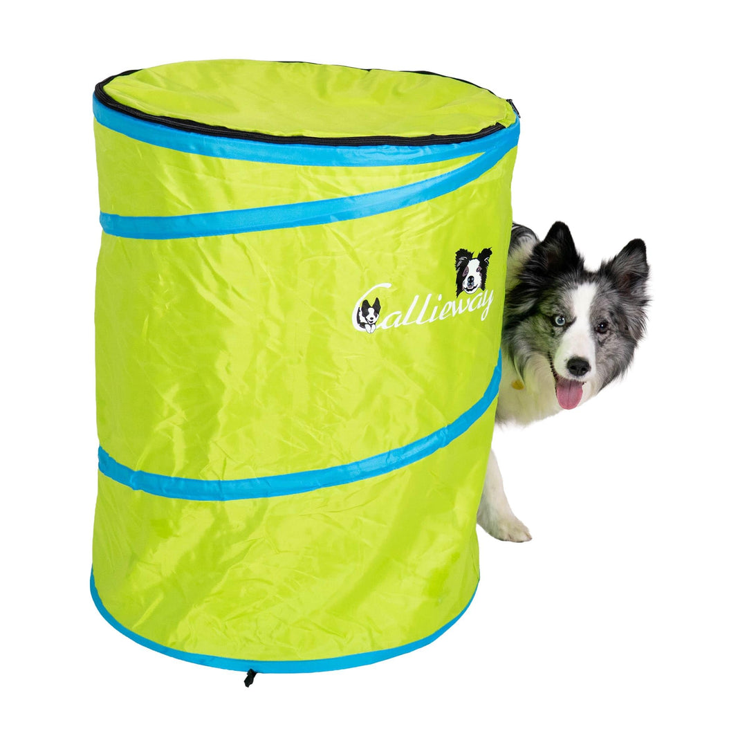 Callieway Hoopers Agility Barrel – Tonne/Fass für Hundetraining (Doppelpack, Blau) | Leicht, stabil
