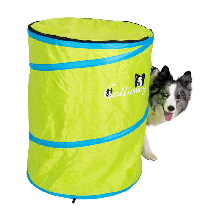 Callieway Hoopers Agility Barrel – Tonne/Fass für Hundetraining (Doppelpack, Blau) | Leicht, stabil