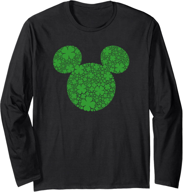 Disney Mickey Mouse St. Patrick's Day Shamrock Ears Langarmshirt