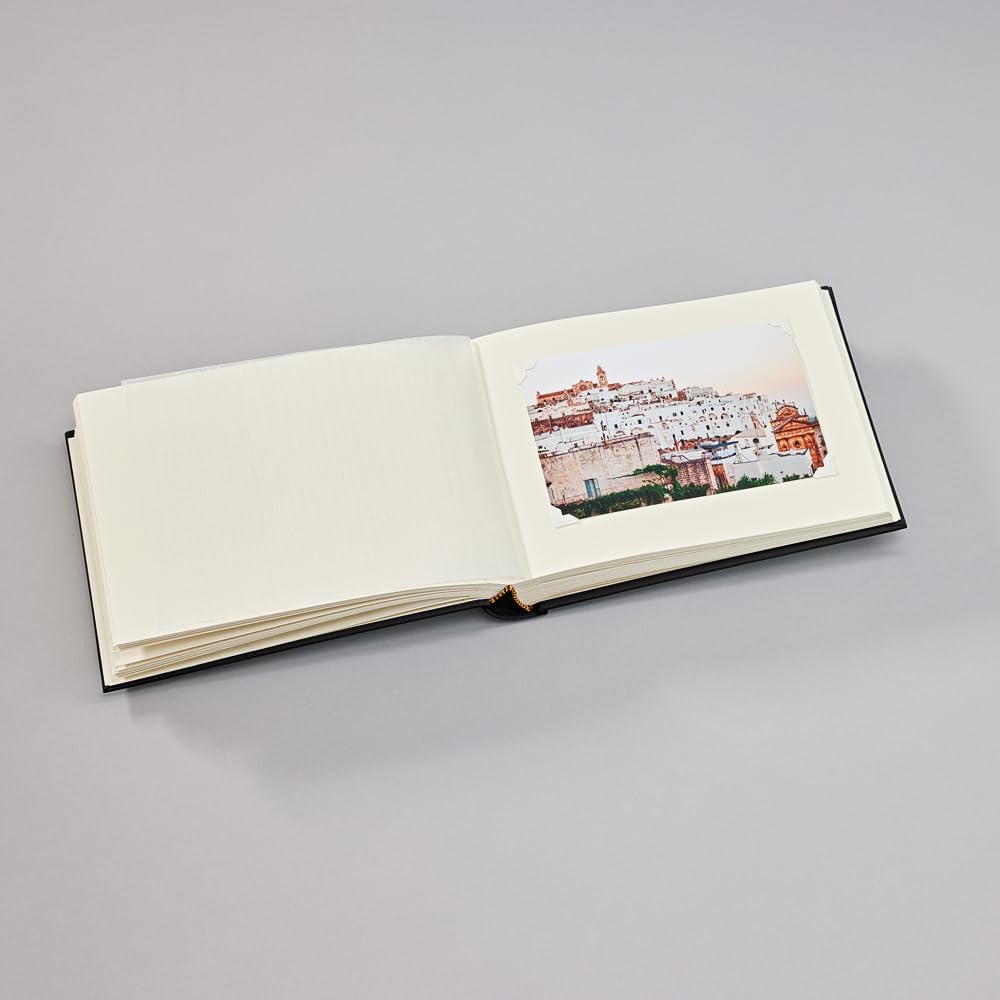 Semikolon 350983 Album Classic Small - 21,5 x 16 cm - 80 Seiten cremefarben, für 10 x 15 Fotos - bla