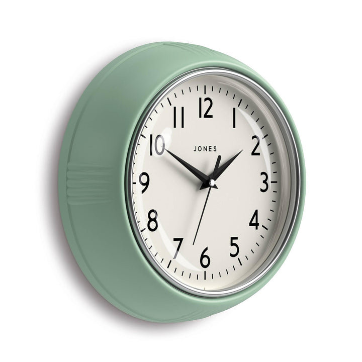 JONES CLOCKS® Ketchup-Wanduhr, Retro-Design, perfekt für die Küche, Heimbüro, Schlafzimmer 25cm (Neo