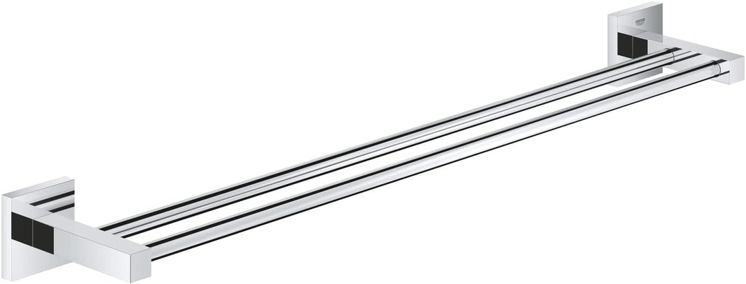 GROHE Start Cube - Doppel- Badetuchhalter (Stichmass: 600mm, verdeckte Befestigung, Material: Metall