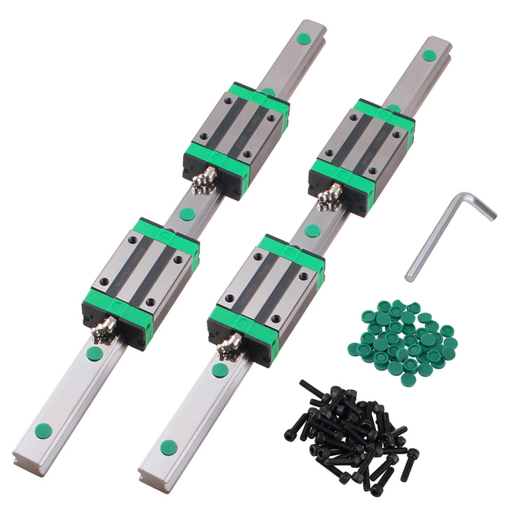 Linearführung set 2 Stücke HGR25 Linearschiene 1000 mm Linearführungsschiene + 4 Stück HGH25CA Gleit