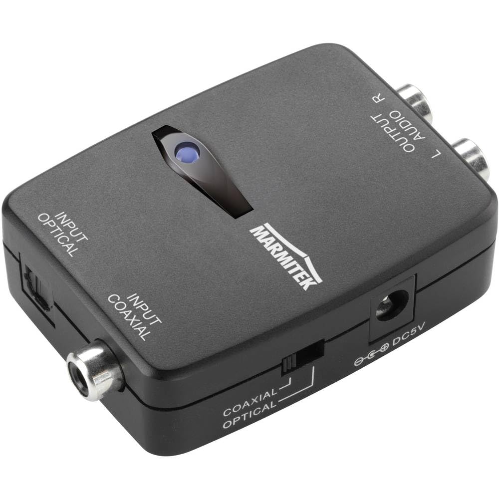 Digital Analog Wandler - Marmitek Connect DA21 - Toslink oder Koaxial zu Analog Konverter - Wolfson