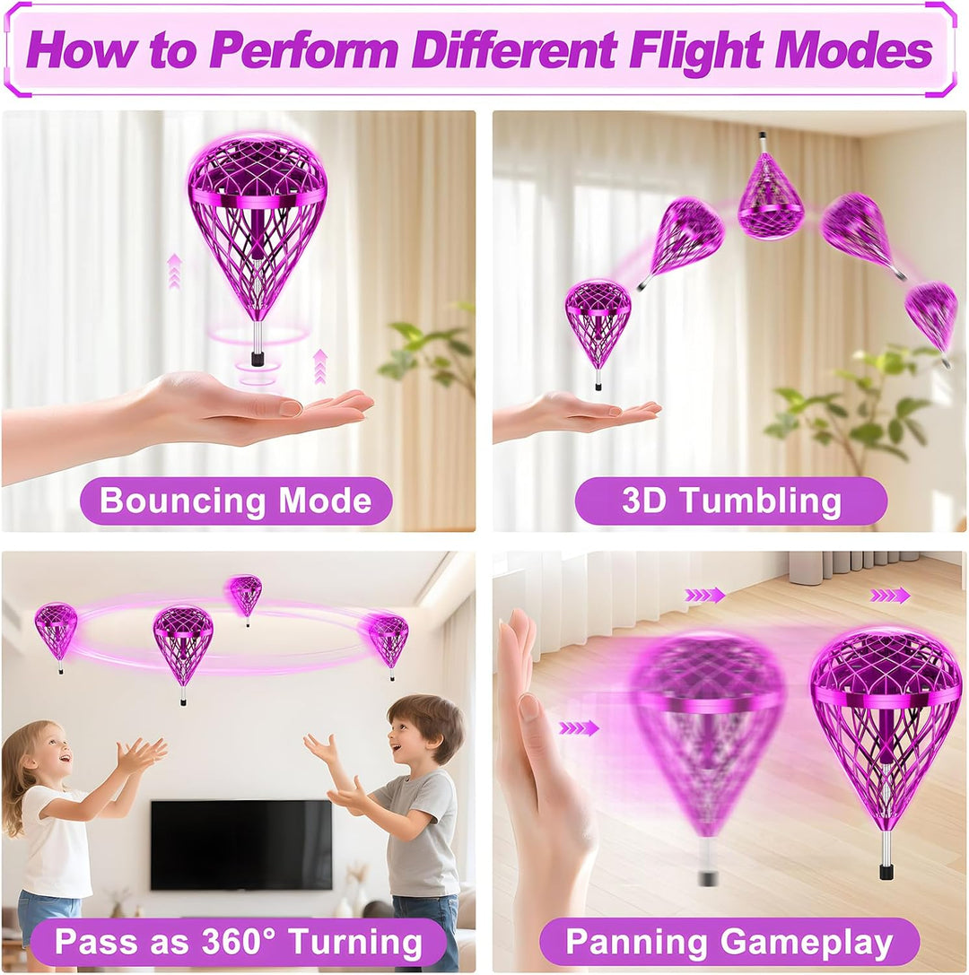 Alyssa Flying Orb Ball Fallschirm Spielzeug, 360 ° Rotating Magic Hover Spinner, Schwebender Ball Co