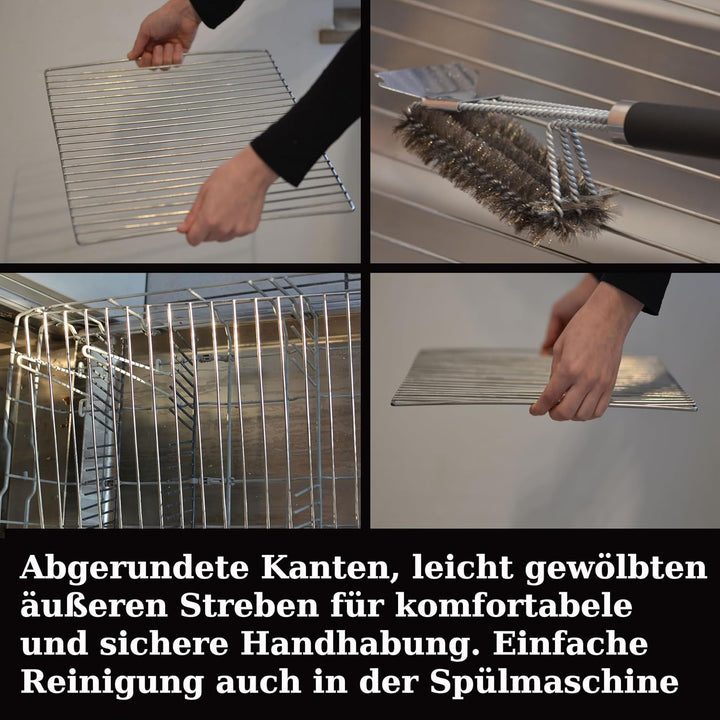 2 Stück Edelstahl Grillrost, Edelstahlrost, Rost, Grillrost Verschiedene Grössen (45,5 cm x 34 cm),