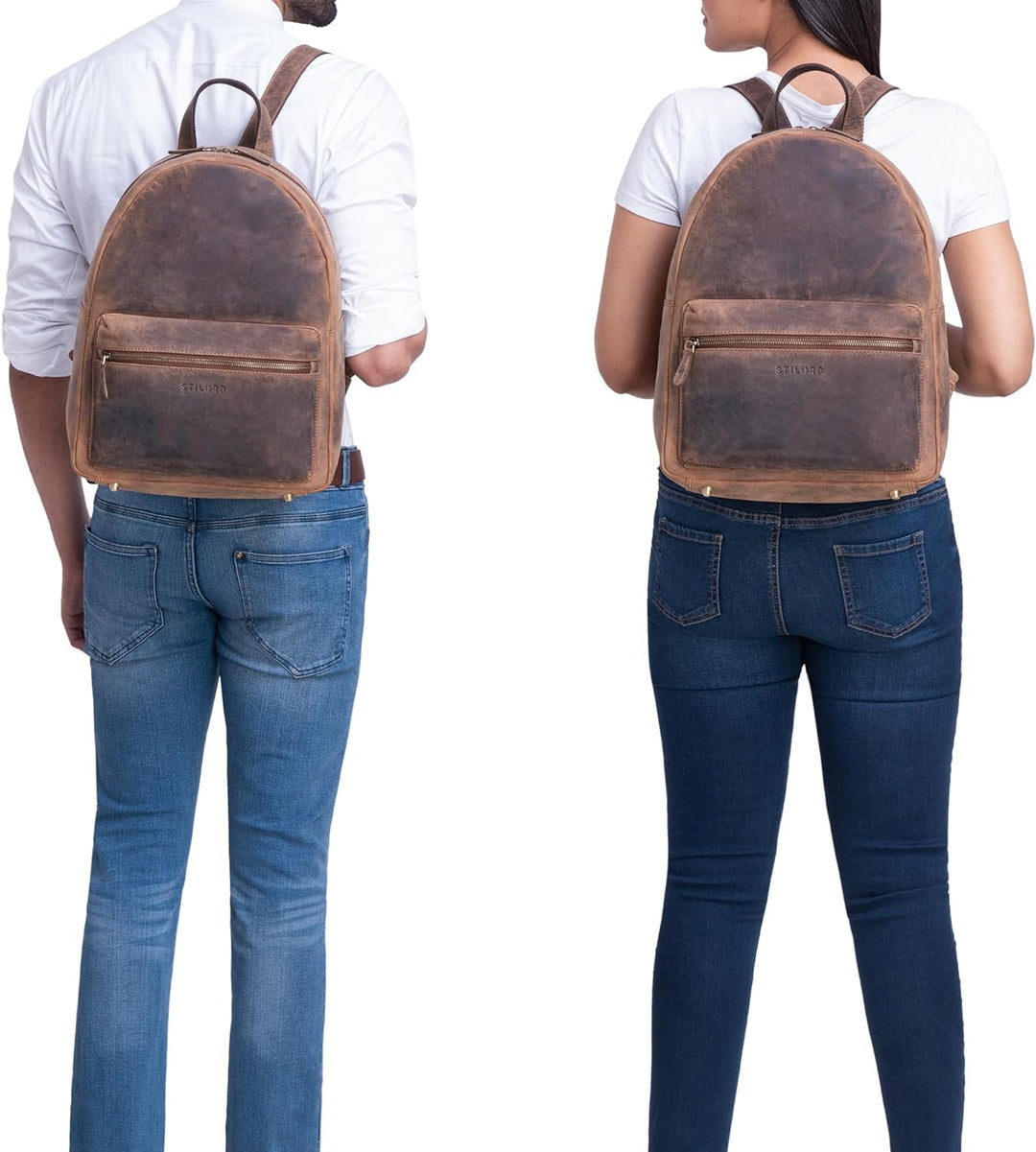 STILORD 'Flynn' Grosser Rucksack Leder XL Lederrucksack für Damen Herren Laptop Rucksack Reiserucksa