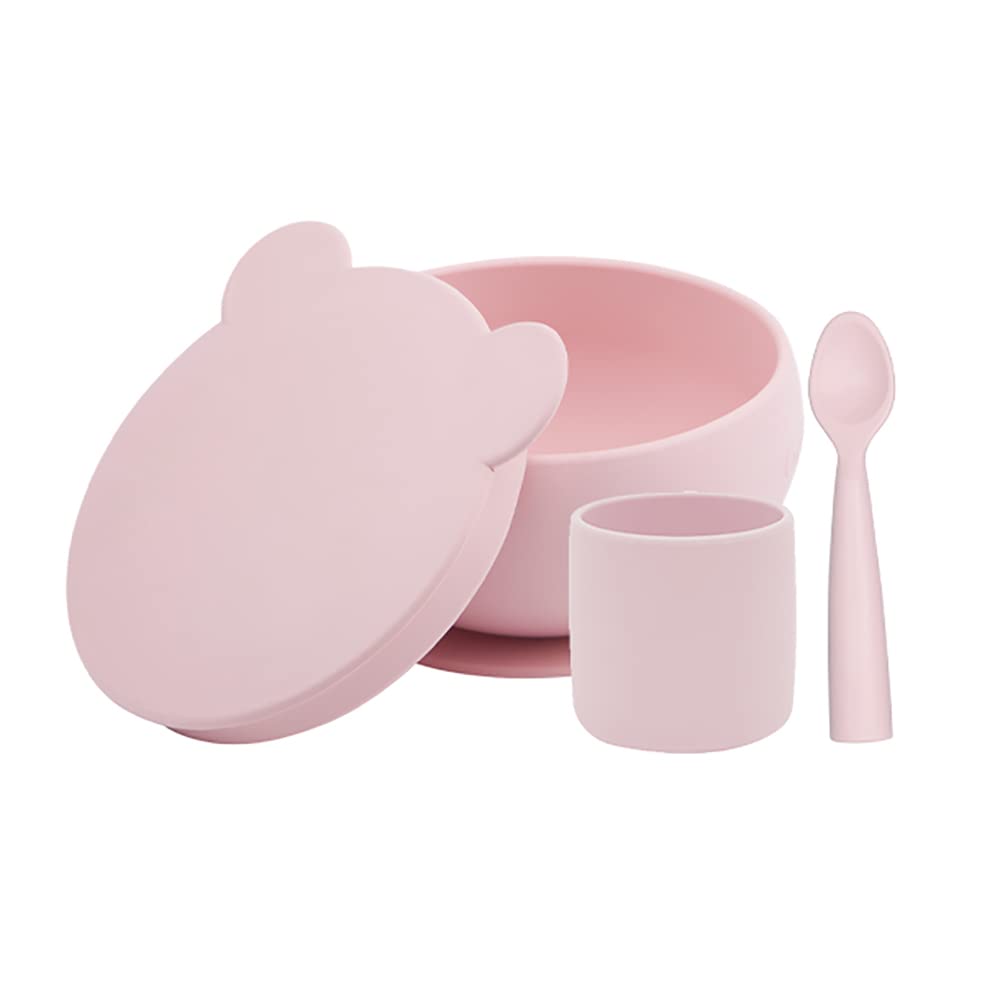 MinikOiOi BLW Set I Pinky Pink 101070055 Silikon Fütterungsset Rosa, Rosa