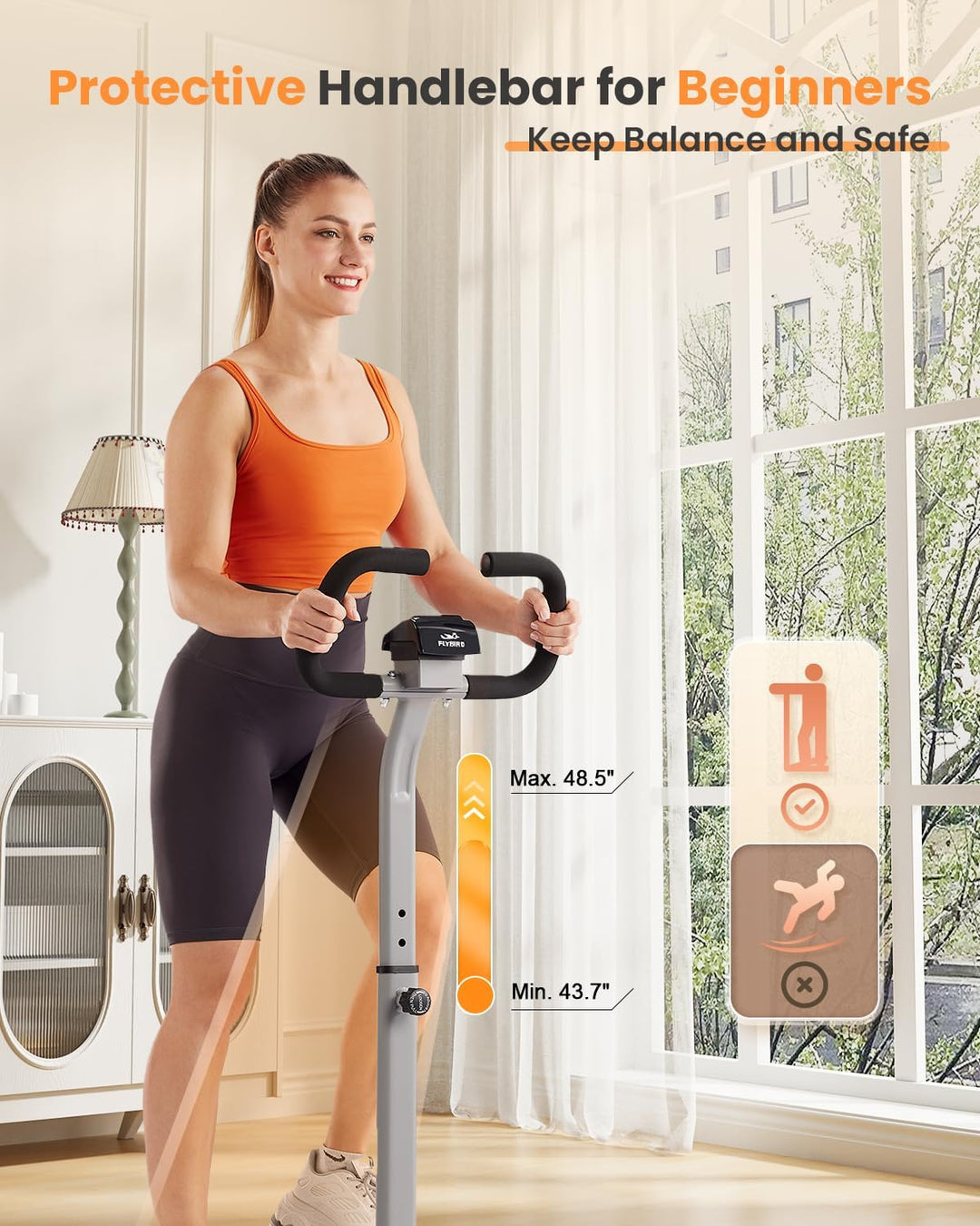FLYBIRD Exercise Stair Stepper für Zuhause, professioneller Twist-Stepper mit Widerstandsband, 150-1