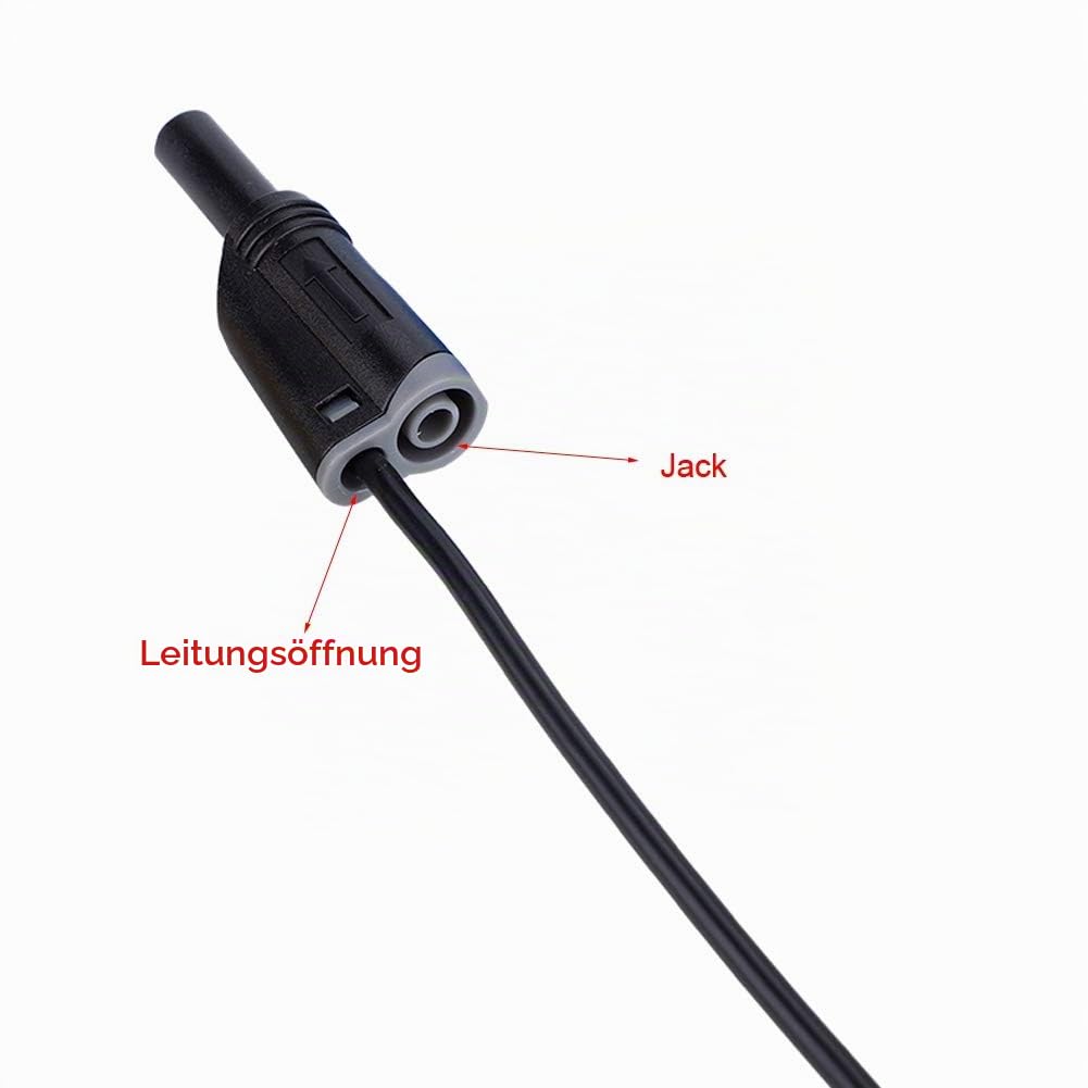 5 stücke 3.3ft P1050-1 4mm Messleitung Bananenstecker Sicherheit Weiche Silikon Draht Stapel Messlei