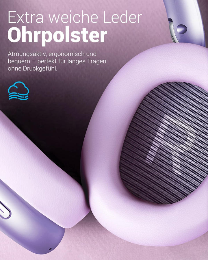 Wentronic Y01 Noise-Cancelling-Kopfhörer, Kabellose Over-Ear-Kopfhörer, Bluetooth 5.3, Hi-Res Sound,
