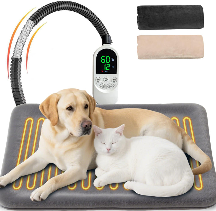 70*45cm Haustier Heizkissen Grosse Hunde Heizmatte Anti Biss Katzen Heizkissen Wärmematte Hund Anti