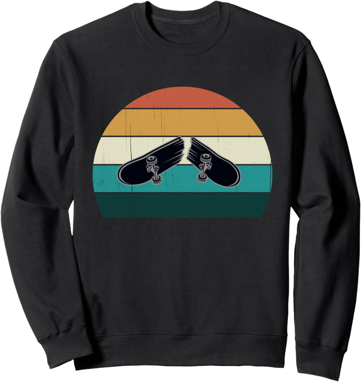 Retro Skateboarder Vintage Broken Stakeboard Skater Geschenk Sweatshirt