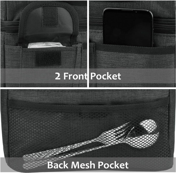 Kato Tirrinia 20L Gross Kühltasche Isoliertasche, Faltbar Picknickkorb Kühlbox mit Flaschentasche 2
