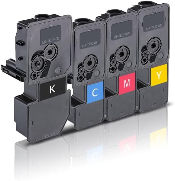 Mipuu 4 Toner kompatibel für TK-5240 Set Cyan Magenta Yellow Black passend für Kyocera Ecosys M5526