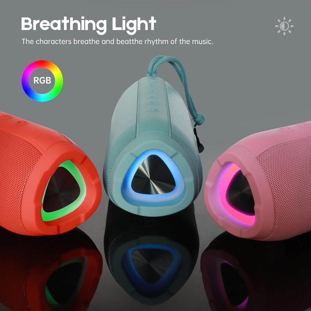 Ykall Bluetooth Lautsprecher 20W, LED Musikbox mit 360° HD Stereo Sound, IPX6 Wasserdicht, 36 Std. S