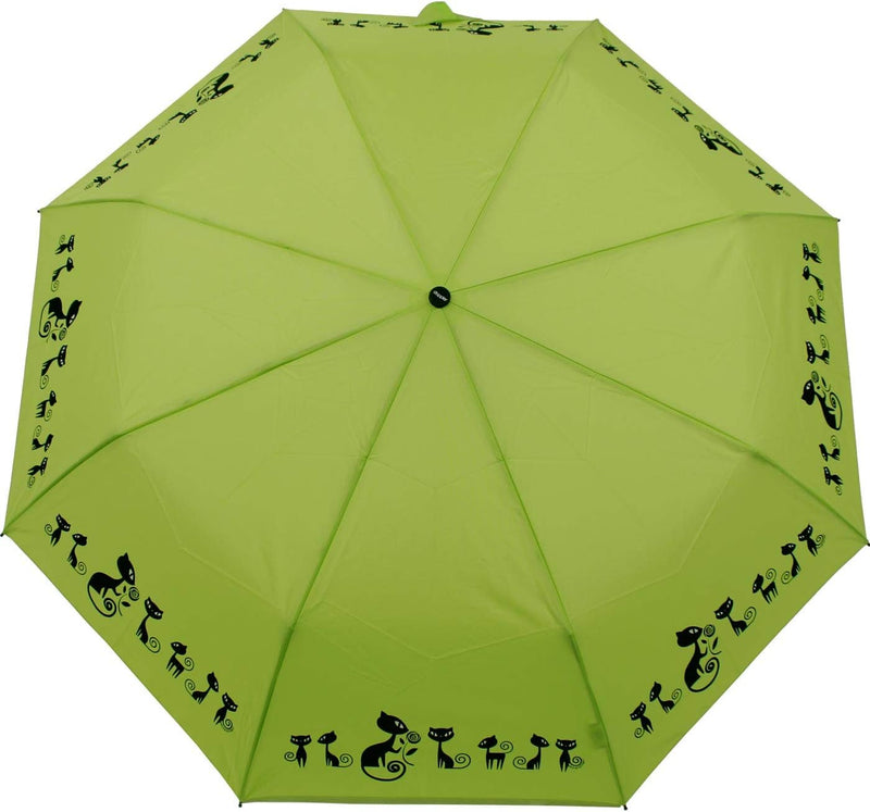 Doppler Mini Taschenschirm Auf-Zu-Automatik Cats - Lime, Lime