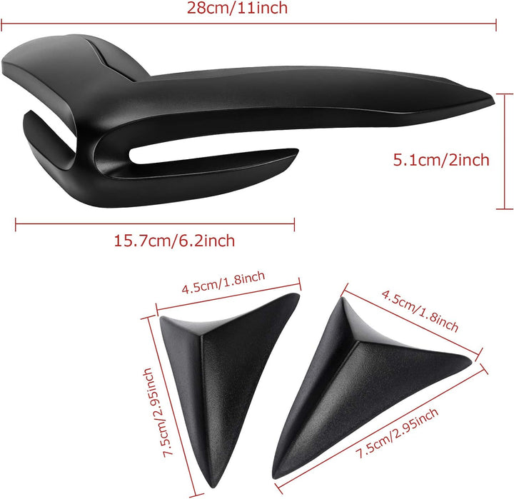 PSLER® Motorrad Frontverkleidung Nasenabdeckung für Kawasaki Z900 2017-2019 (Schwarz), Schwarz