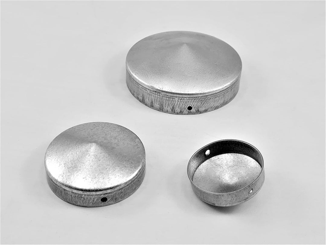 5 Stück Abdeckkappe rund Metall galv. verzinkt Ø120mm, Ø120mm