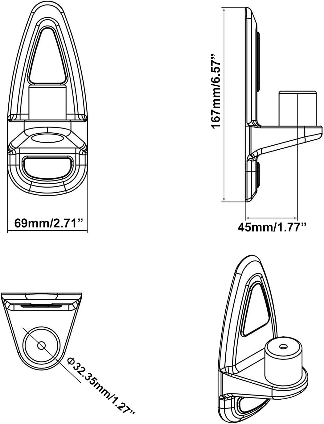 HFTEK Monitor TV Wand Halterung Halter Wall Mount mit Gasdruckfeder 0-8 kg Wandhalterung für Bildsch