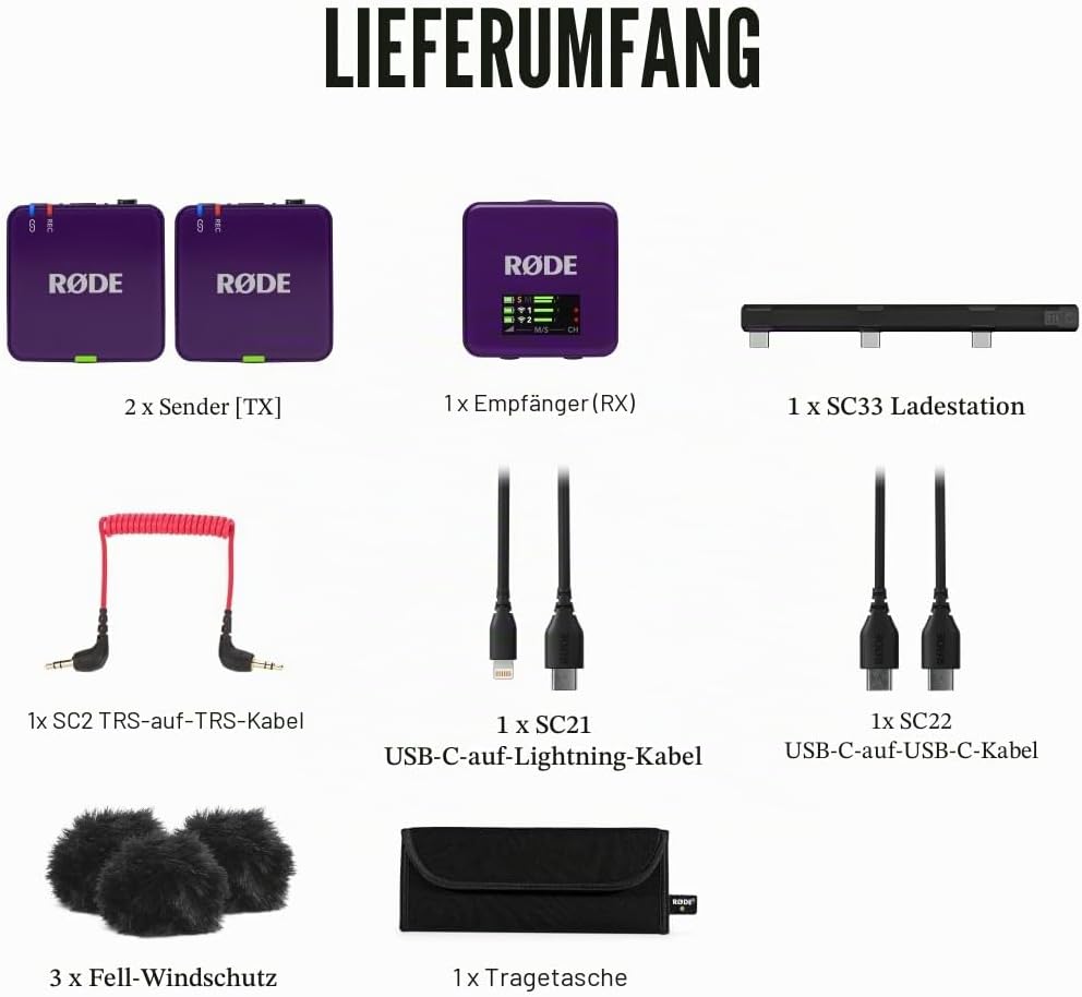 RØDE Wireless GO (Gen 3) – Kompakter kabelloser Mikrofon – Kristallklarer Klang, 32-Bit Float Aufnah