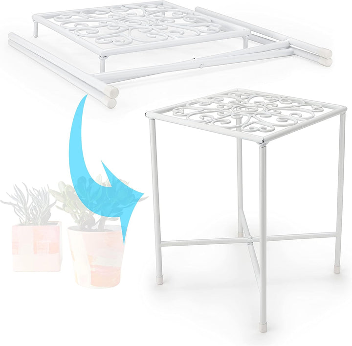 SUMTree Pflanzenhocker aus Eisen Blumentreppen Gartenregal Pflanzenregal Dekoration für Balkone Inne