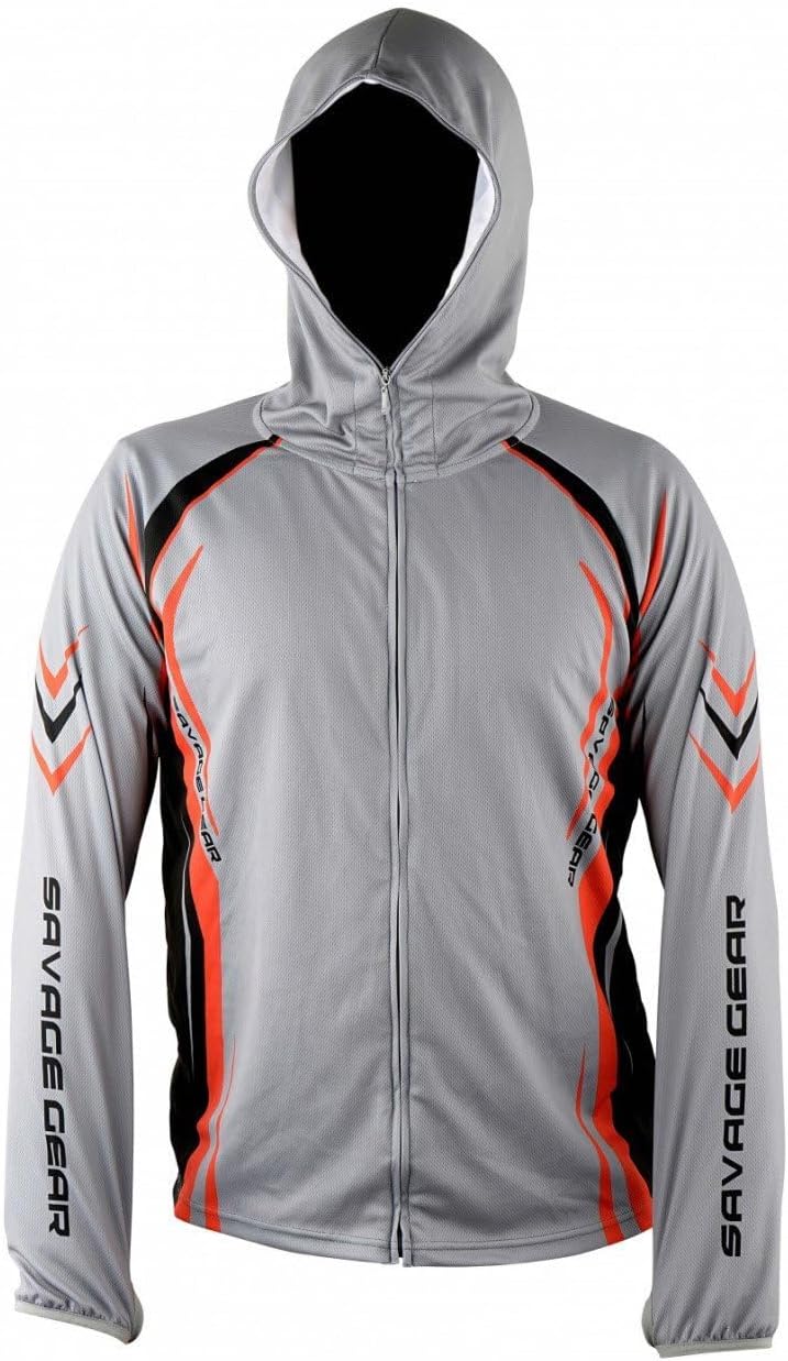 Savage Gear Weste SUNPROTECT Zip Hoodie - Gray, M