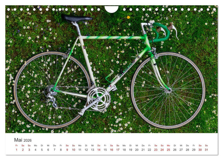Stahlrenner - Rennrad-Klassiker aus Europa (Wandkalender 2026 DIN A4 quer), CALVENDO Monatskalender: