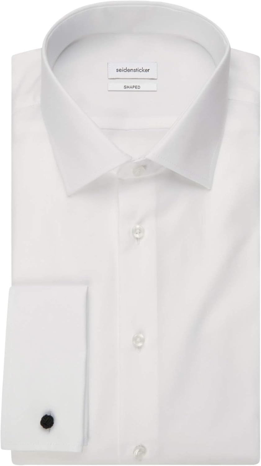 Seidensticker Herren Men Shaped Gala Businesshemd 37 Ecru(021006), 37 Ecru(021006)