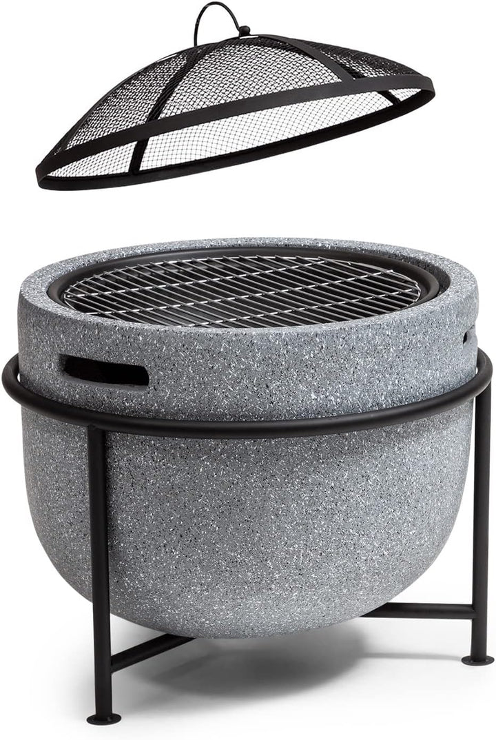 Blumfeldt Feuerschale, Tragbare Feuerstelle Outdoor, Feuerschalen für den Garten, Terrasse & Camping