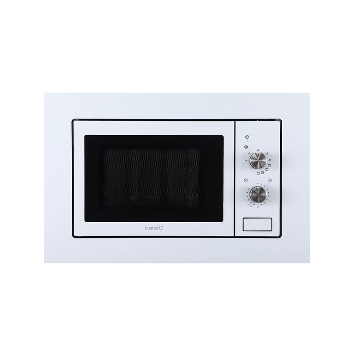 CATA MMA 20 WH Einbau-Mikrowelle 20L – 800 W Mikrowelle mit Grillfunktion, mechanischer Timer, Edels