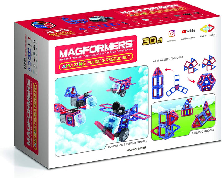 Magformers Amazing Police & Rescue Set