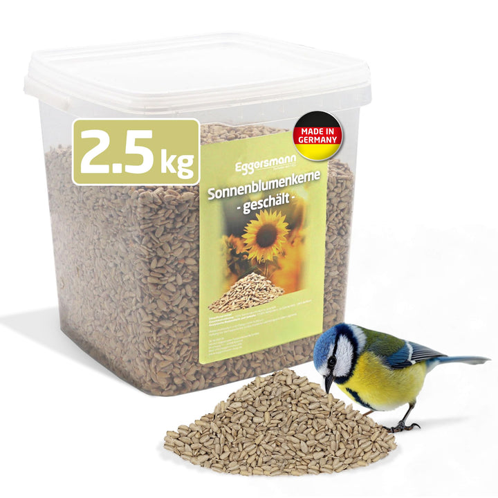 Eggersmann volaris Sonnenblumenkerne Vogelfutter 2,5kg [geschält] – Hochwertiges Vogelfutter Wildvög