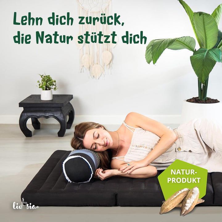 livasia Nackenrolle extralang Nackenstützkissen - Ø 17x56cm - Nackenkissen, Sofakissen Muster, Beinl